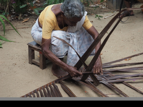 WEAVING THATCHING FOR ROOFS.