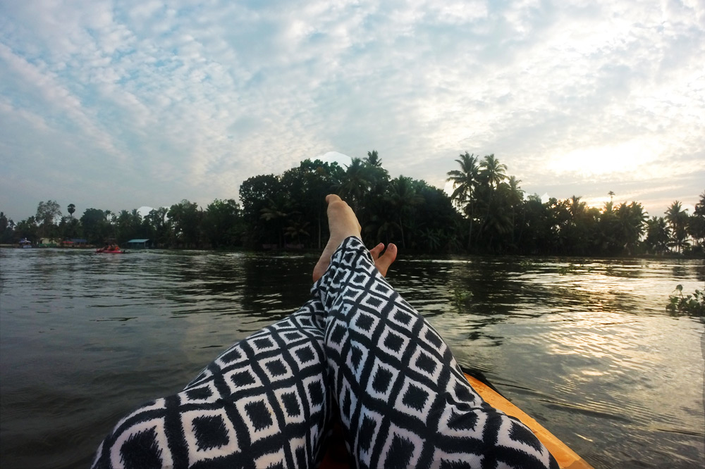 A bit of relaxing in the backwaters - equal to the sun goes down