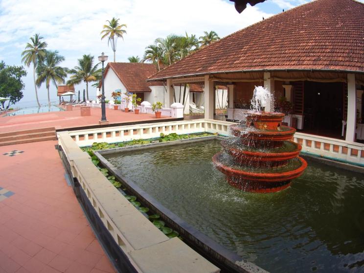 Dream view from the entrance hall at Abad Lake Resort in Kumarakom